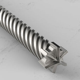 Six-blade electric hammer drill bit square handle four-pit reinforced concrete impact drill cement stone drilling drill bit square handle six-blade 32*350 diameter 32, total length 350