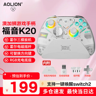 Aolion k20 wireless game controller gm type xbox controller supports switch computer steam mobile phone ming mo yuan xu zhi yu game controller gospel k20 game controller-eva silver