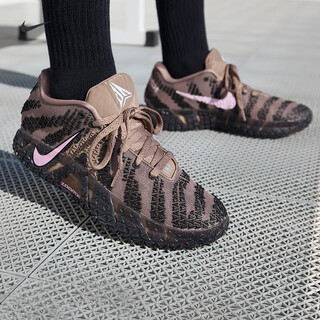 Nike morant 3 men's lightweight practical basketball shoes winter anti-torsion cushioning nike ja 3 hf2794 200 mink brown/foam pink/black 43