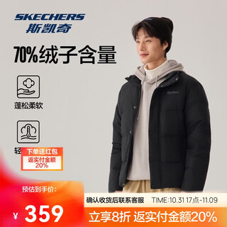 Skechers same style anti-fouling, oil-proof and water-proof winter warm stand-collar down jacket for men and women