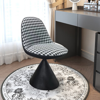 Mibonjia internet celebrity bedroom light luxury modern makeup stool high-end rotatable backrest dressing table stool home dressing stool chair houndstooth