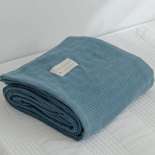 Pickup cat summer thin towel quilt pure cotton gauze blanket office nap blanket air conditioning blanket sofa suge-dark blue 100cmx150cm class a baby grade 100 cotton