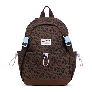 Vanwalk pine cone tribe new niche star ins leopard print casual backpack for women commuting black school bag backpack coffee elk brown