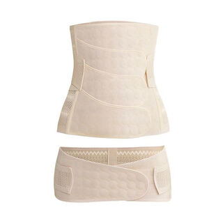 Pregnancy record, postpartum abdominal belt, maternal special natural birth, caesarean section, body shaping waist restraint strap, postpartum repair, summer skin color xl (postpartum weight 126-145jin jin equals 0.5 kg)
