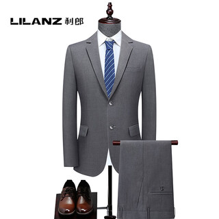 Huangjialilang spring, autumn and winter men's suit four seasons business formal wedding dress groomsman interview professional suit gray s recommended 100-110jin jin equals 0.5 kg