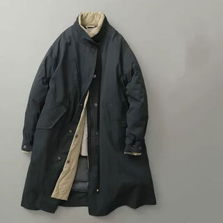 Manxinan winter japanese retro fake two-piece inner liner warm stand-up collar long cotton coat men's mid-length coat black xl