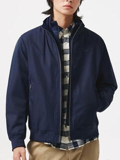 Crocodile french crocodile jacket autumn fake two-piece men's clothing 25 autumn new harrington jacket cotton clothes bh2523 navy blue s 48