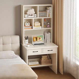 Banyu yaju solid wood core desk bookshelf and bookcase integrated combination home computer desk bedroom desk student and children study table door-to-door delivery preferred 70*50*180cm assembly (self-installation)