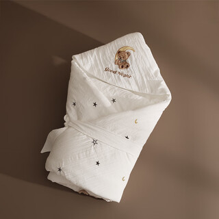 Others newborn baby blanket winter thickened newborn baby pure cotton blanket spring and autumn maternity room supplies out-of-home package star moon bear spring and autumn quilted version 90x90cm