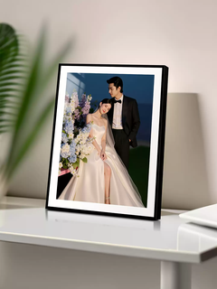 Fantasy photo customized table light luxury wedding photo frame aluminum alloy 10-inch high-end wedding photo development and printing 12 10-inch table 20*25cm museum-grade color preservation technology