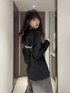 Yingtang quick-drying long-sleeved t-shirt for men and women, autumn fitness running top, american outdoor cycling sports top, black xl