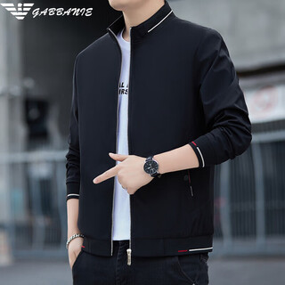 Falamone (falamone) high-end no-iron jacket men's spring and autumn new fashionable simple men's tops for young and middle-aged people black (spring and autumn) xl 130-142jin jin equals 0.5 kg