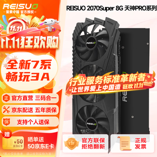 雷索 RTX2060S super 8G天神OC全新上市电脑吃鸡3A黑神话三角洲游戏设计台式机光追独立显卡 RTX2070Super 8G天神PRO