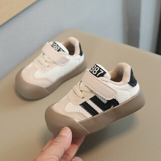 Terranis yangma recommends baby boy toddler shoes spring and autumn 0-3 years old 4 girls soft bottom infant anti-slip net casual_-all-match_-white_spring and autumn style 12 inner length cm_16 size
