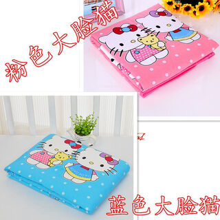Fancychic newborn small breathable waterproof leak-proof diaper pad baby large soft diaper pad diaper supplies plus cotton 70*50cm blue pink cat (2 pieces) hemmed