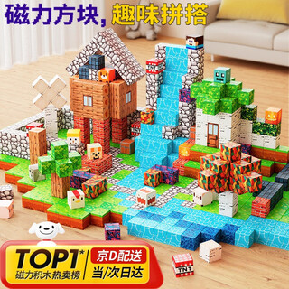 巴彼布我的世界磁力方块磁铁磁吸积木儿童益智玩具拼搭3-6岁生日礼物