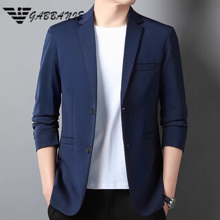 Ax armani 2025 new men's casual suit men's solid color single suit jacket spring and autumn fashion slim suit 68361 blue 2xl 185