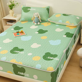 Yusenyi latex mat three or four piece summer season ice silk sheets single baby air conditioning mat washable 20 2-nonoa antibacterial machine washable 120x200cm