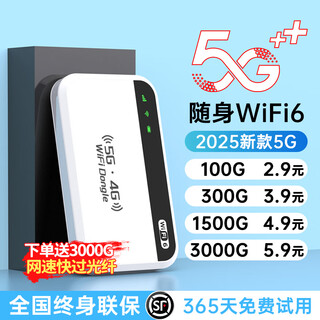 曼昆【每月5.9】5G千兆无限制流量免预存随身wifi6新款三网通用高速全新升华级为优选便携式车载宽带 5G华为优选【旗舰版】提速5999%