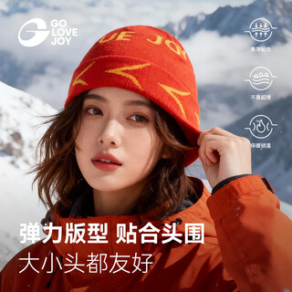 GOLOVEJOY针织帽子冬季男女户外冷帽登山滑雪包头毛线帽秋冬骑行防风保暖黑