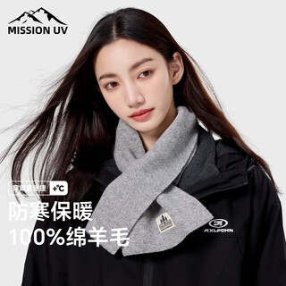 Mission uv pure wool scarf women's autumn and winter women's small scarf winter outdoor neck protection against cold girls warm neck scarf women