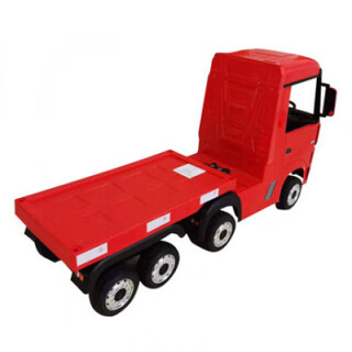 Mercedes-benz truck front children's electric car remote control four-wheel large truck truck express trailer trailer xinjiang tibet upgraded red front + detachable trailer four-wheel drive + leather seat_+ remote control + driving remote control driving lifetime warranty with freight insurance