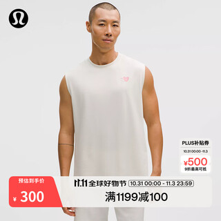 Lululemon丨graphic men's graphic loose cut pique vest lm1398s light ivory m