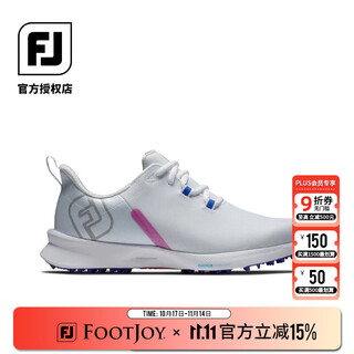 Footjoy golf shoes women's new product fuel sport lightweight and comfortable women's shoes water-repellent spikeless shoes 90127 white pink size 37
