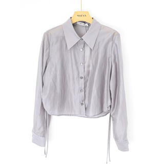 MOFAN女式气质简约衬衫MOC564962 月光白 M