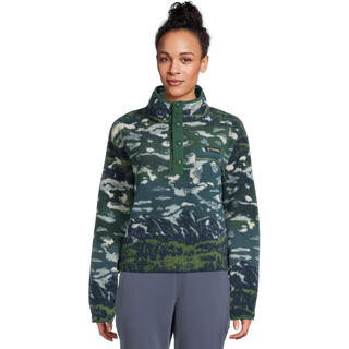 Columbia women's fleece jacket, warm, close-fitting and comfortable, adjustable hem outdoor top, stand collar casual jacket, autumn and winter inner wear everblue sisters/rain for 2xl