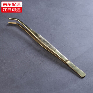 Xiangye kungfu tea set, tea ceremony accessories, tea clips, stainless steel metal thickened tea chopsticks, large tea cups, tea clips, tweezers, stainless steel-gold tea clips