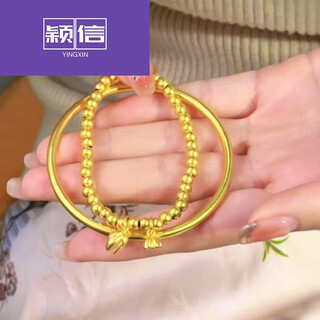 Yingxin real gold and silver-wrapped bracelet, ancient heritage bracelet for women, solid real jewelry gift, plain ring that does not fade, ancient method bracelet + bracelet, gold-wrapped and silver-wrapped