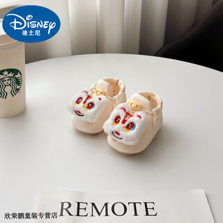 Disney baby baby shoes spring and autumn soft-soled cotton shoes toddler shoes cotton 0-12 male and female babies non-slip newborn non-slip shoes and socks white awakening lion (little bear mi nuo shoes) 11 s inner length 11cm recommended 0-6 months