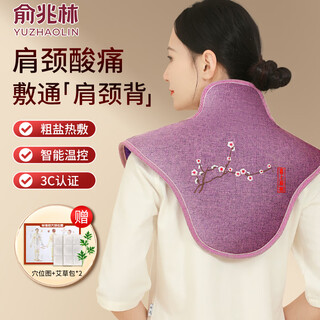 Yu zhaolin electric heating shawl cervical shoulder and neck hot compress bag physiotherapy bag moxibustion mugwort salt bag sea salt hot compress bag purple hj01
