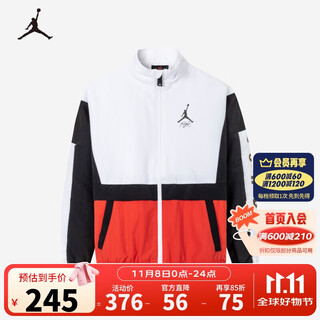 Jordan nike aj children's clothing boys spring and autumn contrast color nike children's jacket jacket windproof top chili red