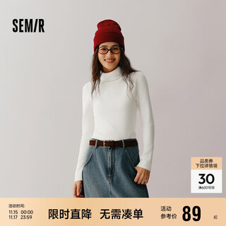 Semir senrou sweater | sweater women's basic high-neck tight 2024 winter solid color pullover 109724107011