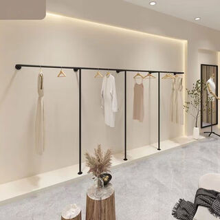 Yusenyi clothing store display rack wall-mounted floor-standing clothes rack women's clothing store display rack iron wedding gown rack length 10*height 160 official standard