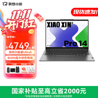 联想小新Pro14 可选14SE 国家补贴 AI超能本 游戏高性能轻薄本 笔记本电脑 Ultra5-125H 32G 1T 标配 低蓝光护眼屏