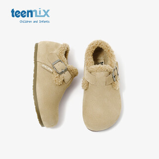 Teenmix teenmix girls' cotton shoes winter new children's plus velvet warm birkenstock shoes boys' soft-soled non-slip baby cotton boots