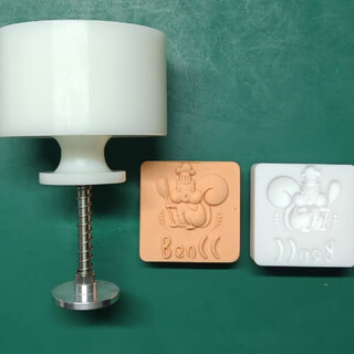 Non-stick mold high-end hand-pressed spring-type custom pattern household mooncake mold mung bean cake baking mold square three-dimensional view