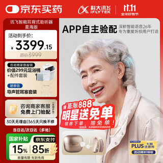 Iflytek behind-the-ear hearing aid for the elderly with severe hearing loss, medical-grade deaf behind-the-ear invisible noise reduction xinghai version
