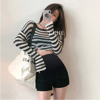 0072025 new summer underwear missing suit bottoming maternity shorts wear tight elastic anti-exposed safety pants black (high quality recommended version) l