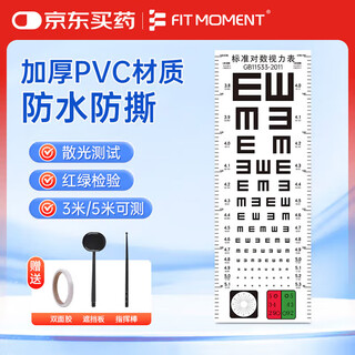 Fit moment vision test chart standard vision chart for children and adults new national standard double e red and green astigmatism 3/5 meter universal delivery rod