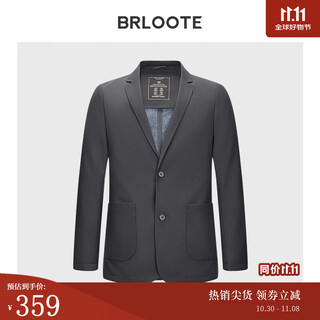 Barut men's casual suit blended texture casual autumn jacket business commuting versatile suit jacket dark gray 48 (170/92a)