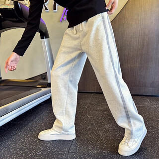 Kuraishi kazuki sweatpants men's straight-leg sports pants handsome loose wide-leg men's pants spring and autumn new tie-dyed casual pants gray xl