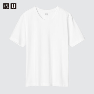Uniqlo women's supima cotton round neck t-shirt short sleeve bottoming new style 474408 00 white m /160/84a