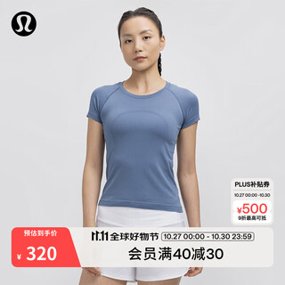 Lululemon丨swiftly tech women's sports short-sleeved t-shirt 2.0 *race lw3dzbs washed denim blue/washed denim blue xs /4