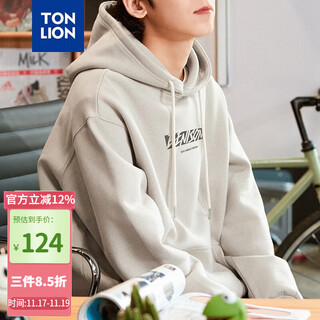 Tonlion 2025 men's chest printed hooded sweatshirt