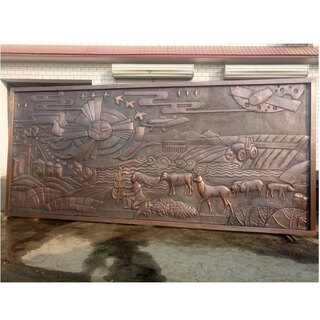 Wen yijia relief fiberglass sculpture forged copper sandstone cast copper imitation copper figure campus mural plaque stone carving back copper relief 3