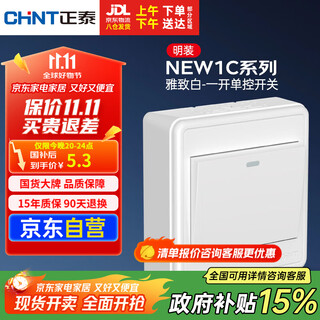 Chint (chnt) surface-mounted switch socket panel 1c series, one open, one control